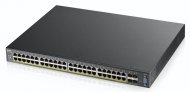 ZYXEL XGS2210-52HP, 48 port Gigabit L2 managed PoE+ switch, 375 Watt, 4x 10G , 